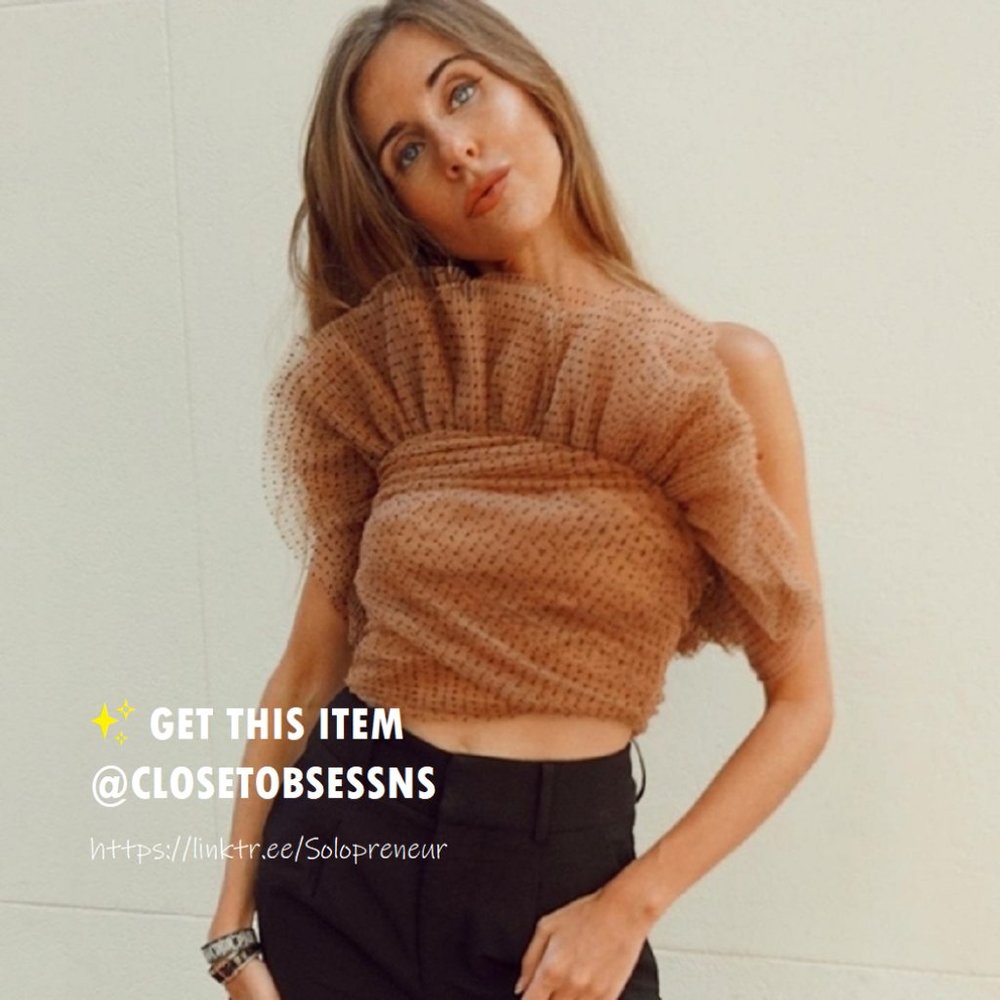 LAST ONE!!! BLOGGER FAVE!!! ZARA Ruffled Crop Top* - Picture 9 of 16